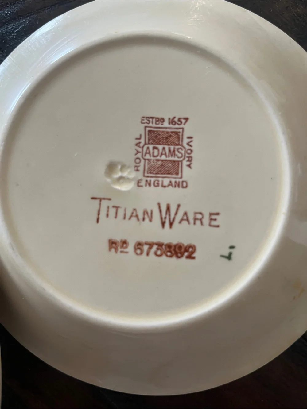 Adams Royal Ivory Fruit Motif Dinnerware Vintage 1920’s Fruit Design RD 67389